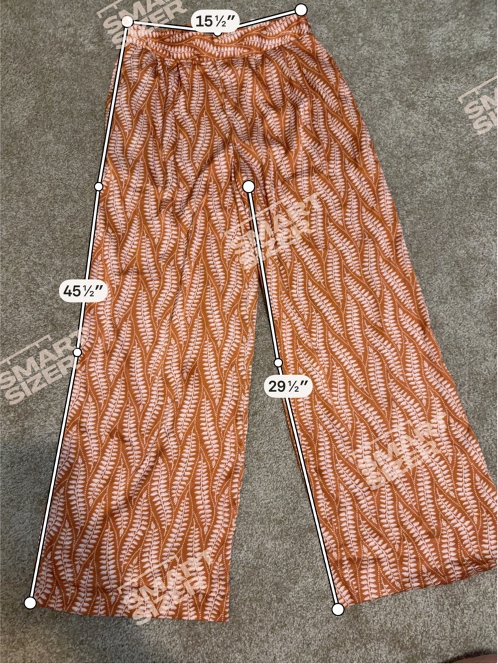 Anthropologie Hutch wide leg Patterned Pants B7 - Picture 7 of 7